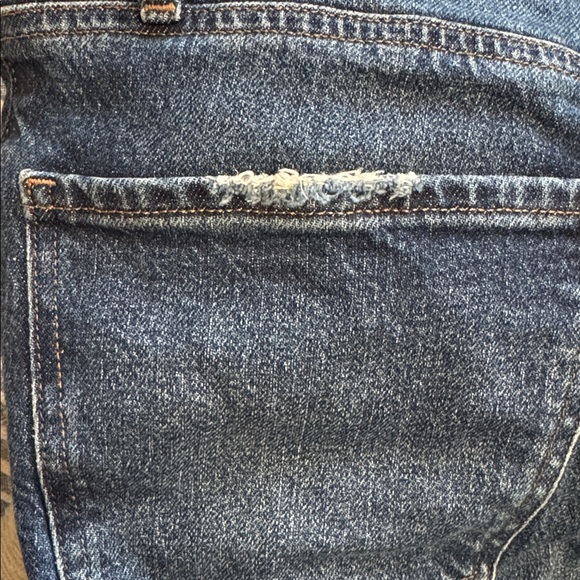 Express High-rise Straight Ankle Dark Blue Denim Jeans - Picture 5 of 5